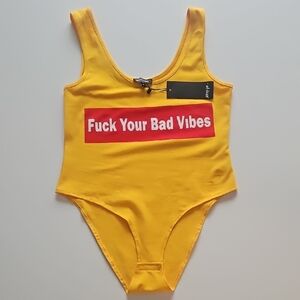 New Yellow Bodysuit One Piece by NASTY GAL